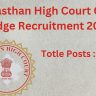 Rajasthan High Court Civil Judge Recruitment Notification 2024