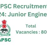APSC Recruitment 2024 Junior Engineer online application form